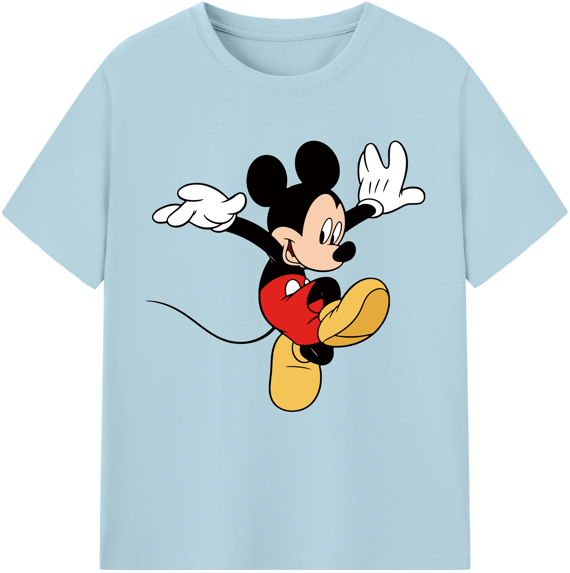 （画像用） ミッキーマウス Mickey Mouse 綿100％半袖Tシャツ（フロントプリント）